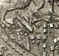 Detailed view of the very medal.