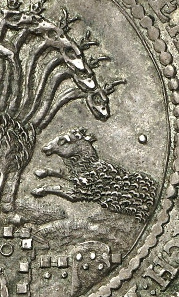 Detailed view of the very medal.