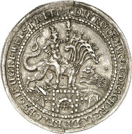 Ernst of Holstein-Schaumburg, 1601-1622. Medal with the weight of a 1/2 thaler. Lange 838. From auction sale Künker 244 (6th February 2014), no. 316. Of greatest rarity. Extremely fine. Estimate: 25,000 euros.