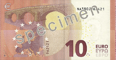 The new 10 euro banknote. © European Central Bank.