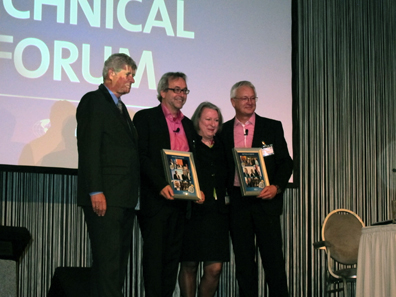 Left to right: Manfred Heller, Dieter Merkle, Barbara Balz and Thomas Hogenkamp. Photo: UK.