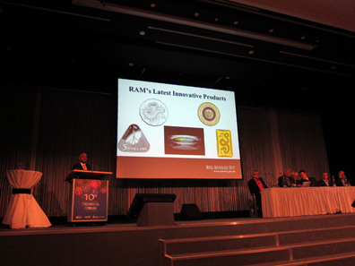Dr Prabir De presents products by the Royal Australian Mint. Photo: UK.