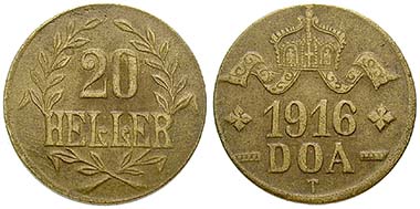 German East Africa, 20 Heller 1916, Tabora. Me. J. 724b. Ritter, special list