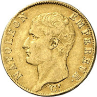 433: France. Napoleon I, 1804-1814, 1815. 20 francs AN 13 (1804/5), Limoges. Very rare. Very fine. Estimate: 2,000 euros. Hammer price: 12,000 euros.