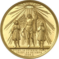 702: Russia. Nicholas I, 1825-1855. Gold medal of 60 ducats 1828 on the death of his mother Tsarina Maria Feodorovna. Of utmost rarity. About mint state. Estimate: 75,000 euros. Hammer price: 180,000 euros.