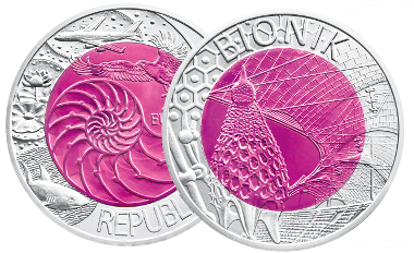 25 euro coin 2012. Bionics. Rev. Herbert Wähner. Mintage: 65,000 specs. Photo: Austrian Mint.