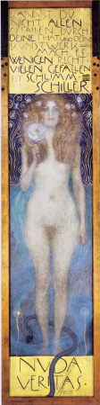 Gustav Klimt, Nuda Veritas, 1899. Österreichisches Theatermuseum, Vienna. Source: Wikicommons.