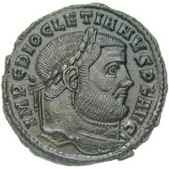 Roman Imperial Times. Diocletian (284-305). Follis (or nummus), Ticinum, 297. Laureate head of Diocletian r. Rev. Genius of the Roman people, holding scales in the right hand and a cornucopia in the left arm. © MoneyMuseum, Zurich.