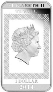 Tuvalu/ 1 TVD/ 1 oz/ Silver/ 47.6 x 27.6mm/ Designer: Aleysha Howarth/ Mintage: 5,000.