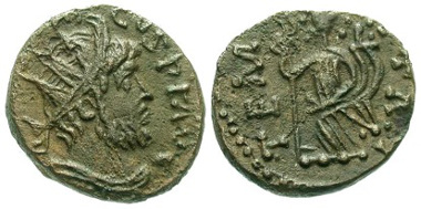 Antoninianus from an irregular mint in the name of Tetricus. Forum Ancient Coins online shop.