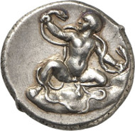 Lot 19: CROTON (Bruttium). Didrachm, c. 390-360 B. C. Extremely fine. Estimate: 1,200 euros. Final price: 13,000 euros.