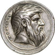 Lot 3380: MEDALS. Valerio Belli, called Vicentino, 1468-1546. Medal n. d. (c. 1539-1542) on Spartan king Lycurgus. From auction sale Astarte 8 (2001), 121. Extremely fine. Estimate: 10,000 euros. Final price: 20,500 euros.