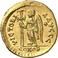 Lot 527: AELIA VERINA, 457-484. Solidus, 462-466. Extremely rare. Extremely fine. Estimate: 25,000 euros. Final price: 54,000 euros.