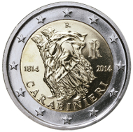 The new Italian 2 Euro coin.