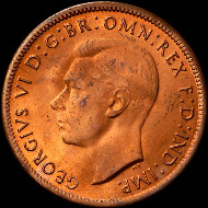 Australia 1943 (M) Halfpenny | NGC MS 65 RD. A 1943 Y. Halfpenny Proof exists, so a die was obviously prepared for the Perth Mint, although no circulating coins of that type were struck. Source: NGC.