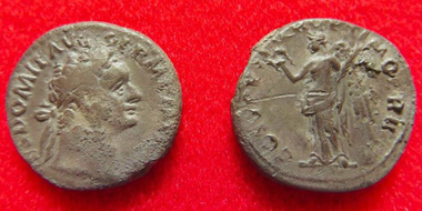 Two denari of the Roman coin hoard. © Inverness Museum and Art Gallery.
