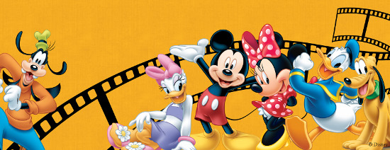 Goofy, Daisy Duck, Mickey Mouse, Minnie Mouse, Donald Duck and Pluto (left to right). © Disney.