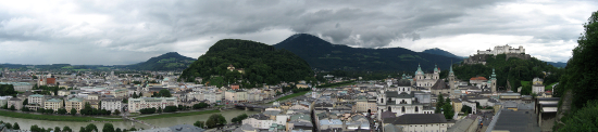 Panorama view of the old town in Salzburg. Source: Newdecade/ http://creativecommons.org/licenses/by-sa/3.0/deed.en.