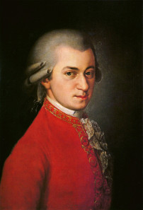 W. A. Mozart, posthumous portrait by Barbara Krafft in 1819. Source: Wikicommons.