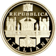 Italy/ 20 Euros/ Gold/ 6.45 g/ 21 mm/ Mintage: 1,500.