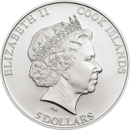 Cooks Islands / 5 Dollars / 925 Silver / 20g / 38.61mm / Mintage: 1,500.
