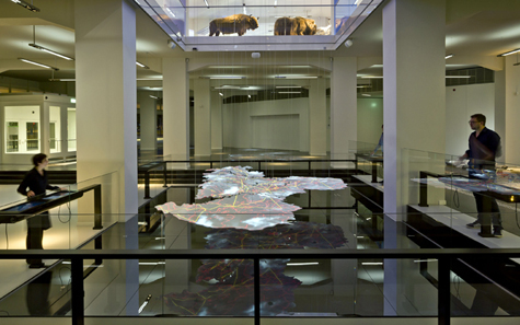 smac: State Museum of Archaeology Chemnitz, dynamic model of Saxony / Photo: Michael Jungblut.