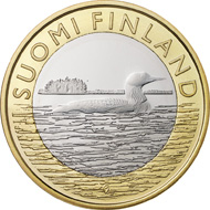 Finland / 5 euros / 9.8 g / 27.25 mm / Designer: Nora Tapper (reverse), Erkki Vainio (obverse) / Mintage: 10,000 (proof), 35,000 (unc).