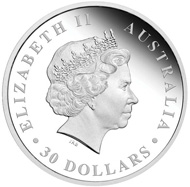 Australia / 30 AUD / 1 oz Silver .999 / 1 kg / 100,6 mm / Design: Michael Gulifoyle / Mintage: 500.