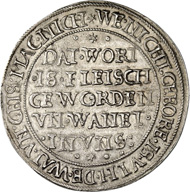 Münster. Thaler 1634, restrike from the 17th century. Dav. 9583var. Geisberg 12. From auction sale Künker 249 (1 July 2014), 1838.