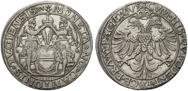 990: Zug. Engelthaler 1565. Dav. 8770. Extremely fine. Starting price: 6,000 euros. Hammer price: 12,000 euros.