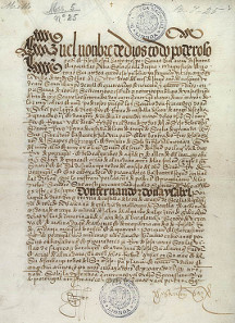 The Treaty of Tordesillas divided the New World. Source: Wikicommons.