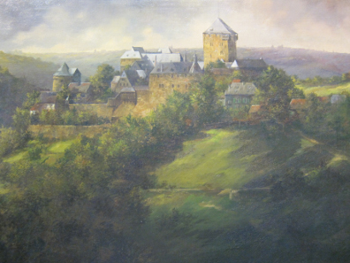 Burg Castle, a slightly idealized version of it. Photograph: UK.