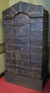 Medieval cupboard for objects of value. Photograph: UK.