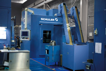 The participants also visited a Schuler press to produce tri-metal coins at the Mexican Mint facility. Source: Schuler Group.