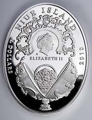 Niue Island, 2 Dollars, Mint of Poland / Warsaw, silver 925 with Swarovski crystals, ellipse 41,6x55,6 mm, 56,56 g., proof, mintage: 7.000 pieces