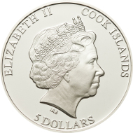Cook Islands / 5 Dollar / Silver .925 / 20 g / 38,61 mm / Mintage: 2.500.