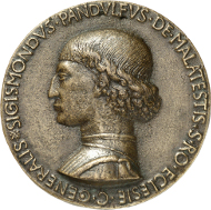 Matteo de' Pasti (c.1420-1467/68), medal of 1446 on behalf of Sigismondo Pandolfo Malatesta, Master of Rimini (1432-1468). Copyright: Münzkabinett der Stadt Winterthur, Photograph: Lübke & Wiedemann, Stuttgart.