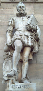Statue of Miguel de Cervantes in Madrid by Joan Vancell Puigcercós, 1892. Photograph: Luis García / http://creativecommons.org/licenses/by-sa/2.0/deed.en