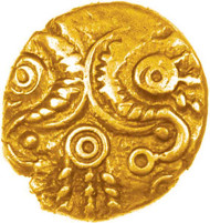 1. Corded Crescents gold quarter stater, 10mm, 0.97g, c.50-30 BC. Found near Winchester, 7.3.2014, and previously unpublished.