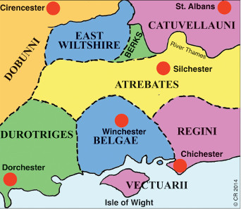 5. Coins found by metdets since the early 1990s suggest that six tribal groups issued coins south of the Thames, including the Belgae of Hampshire who almost died of numismatic neglect.
