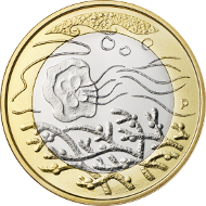 Finland/ 5 Euro/ 9.8 g/ 27.25 mm/ Design: Reijo Paavilainen/ Mintage: 7,000.