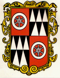 Bishop's coat of arms. Source: Wikipedia.