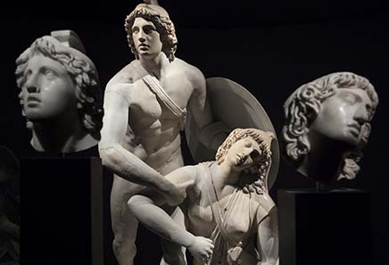 Reconstruction of the Achill-Penthesilea-Group. Photo: Foto: Peter Haag-Kirchner/Historisches Museum der Pfalz Speyer.