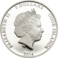 Cook Islands/ 5 Dollars/ Silver .925/ 20 g/ 38.61 mm/ Mintage: 2,000.