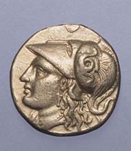Goldstater, Macedonia, Alexander the Great. 336-323 BC. ©State Hermitage Museum, St Petersburg.
