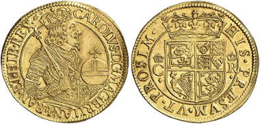 Scotland. Charles I. Unite n.y. (1637-1642), Edinburgh. Seaby 5531. From Künker auction 245 (2014), 222.