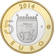 Finland / 5 EUR / 9.8 g / 27.25 mm / Design: Erkki Vainio (obverse), Nora Tapper (reverse) / Mintage: 35,000 (UNC), 10,000 (proof).