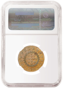 NGC MS 64 BN specimen of the 1786 Immunis Columbia Confederatio copper.