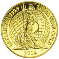 Gold Fortieth-Ounce Proof Coin. UK/ 50p/ Gold 999.9/ 0.8g/ 8 mm/ Design: Ian Rank-Broadley (obverse), Jody Clark (reverse)/ Mintage: 10,000.