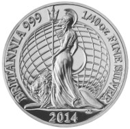 Silver Fortieth-Ounce Proof Coin. UK/ 5p/ Silver .999/ 0.8 g/ 8 mm/ Design: Ian Rank-Broadley (obverse), Jody Clark (reverse)/ Mintage: 2,750.